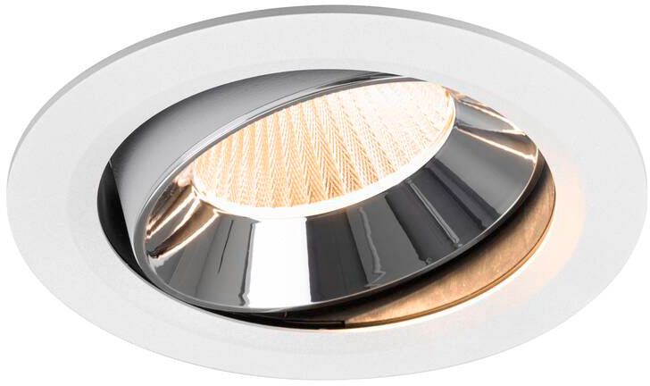 SLV NUMINOS® MOVE XL, Deckeneinbauleuchte weiß/chrom 2700 K 40°