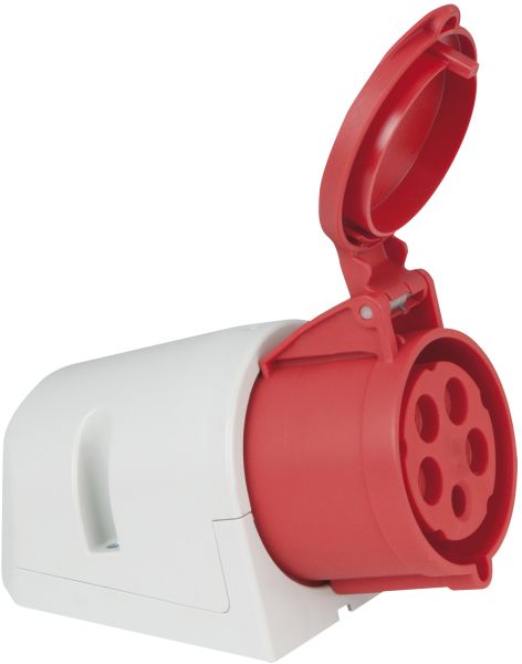 PCE CEE 32A 400V 5p Wandhalterung weiblich - Rot, IP44