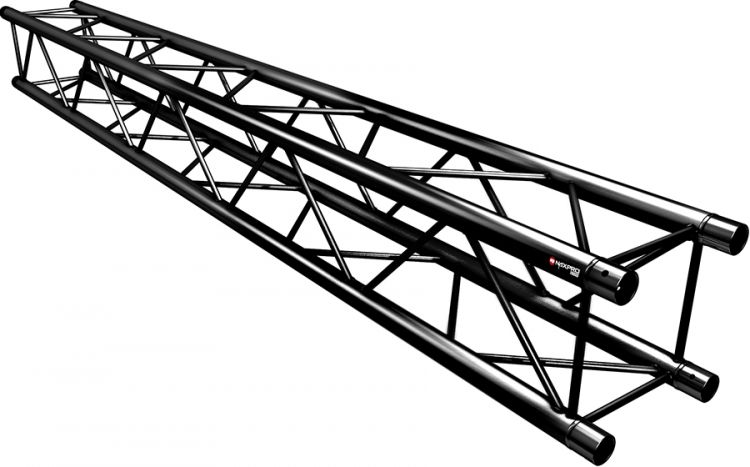 Naxpro-Truss FD 24 Strecke 200 cm RAL9005 - Schwarz - Seidenmatt