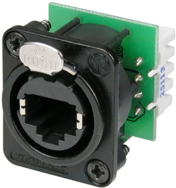 Neutrik RJ45 Chassisbuchse in schwarz