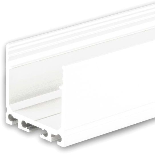ISOLED LED Aufbauprofil SURF24 Aluminium pulverbeschichtet weiß RAL 9010, 200cm