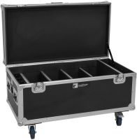 ROADINGER Flightcase 4x AKKU Multiflood IP 8x10W RGBW Wash CRMX con función de carga