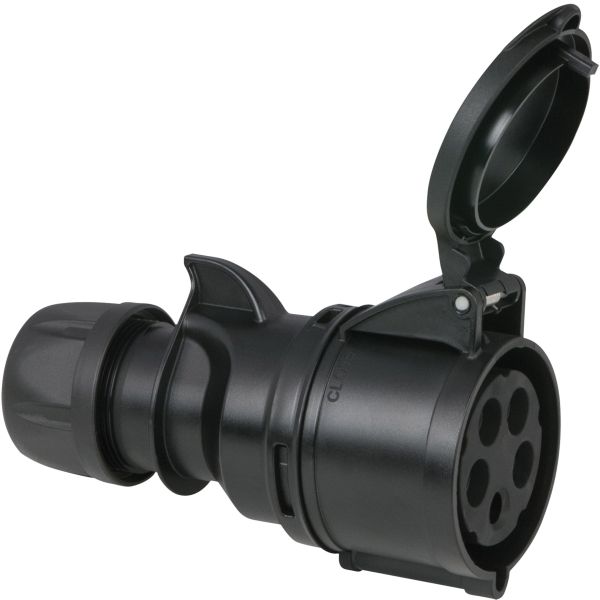 PCE CEE 32A 400V 5p Stecker weiblich - Schwarz, IP44
