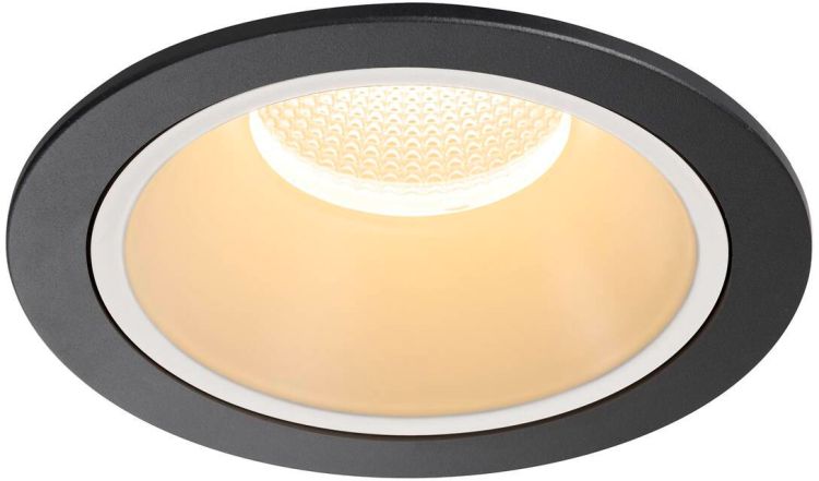 SLV NUMINOS® XL, Deckeneinbauleuchte, 3000 K, 55°, IP20, rund, schwarz / weiß