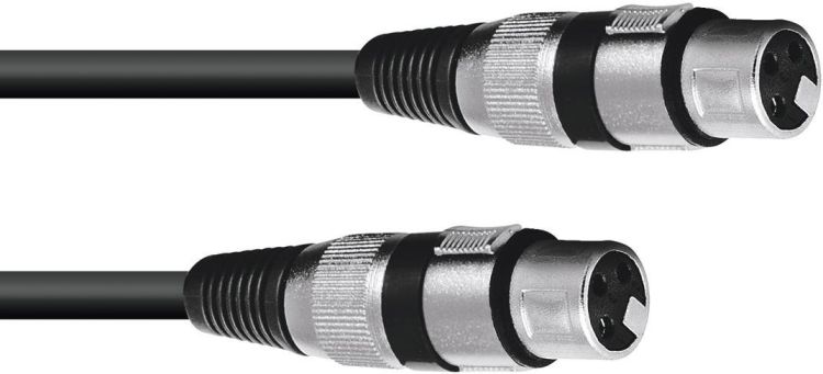 OMNITRONIC Adapterkabel XLR(F)/XLR(F) 0,2m sw