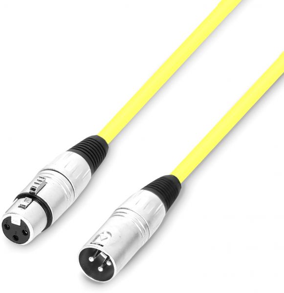 Adam Hall Cables 3 STAR MMF 0050 YEL - Mikrofonkabel XLR female auf XLR male 0,5m gelb