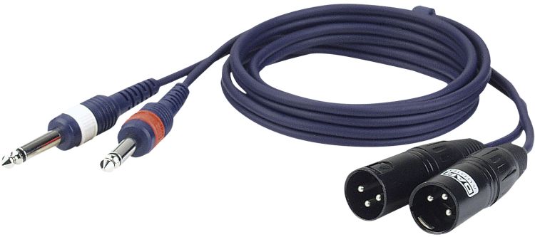DAP FL44 - 2 unbal. Klinke mono L/R > 2 XLR/M 3 p. 1,5 m