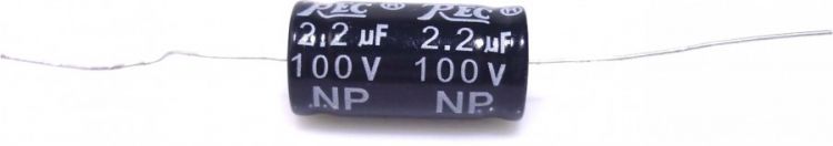 Kondensator 2,2µF/100V Tonfrequenz-Elko, axial