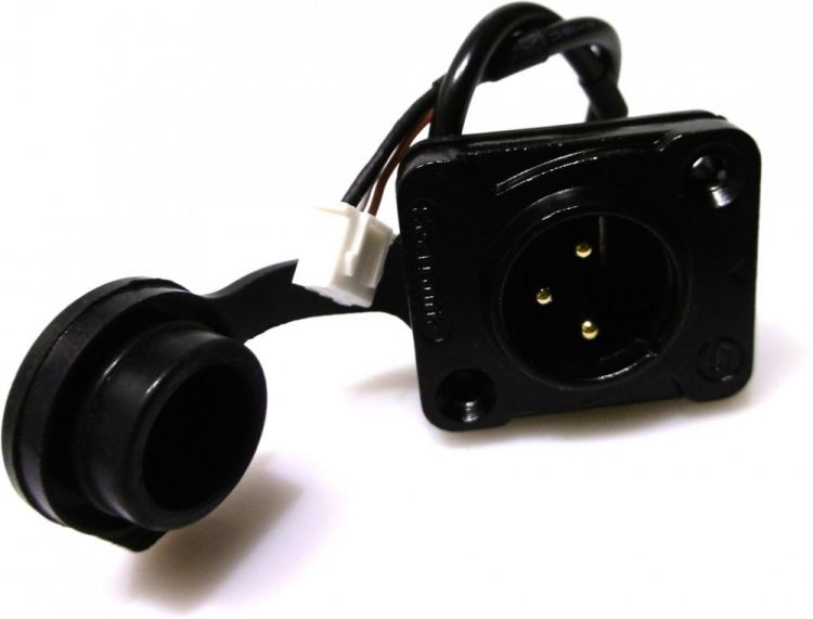 Einbaustecker XLR 3-Pol (DMX) IP65 (J3F2C-W-B)