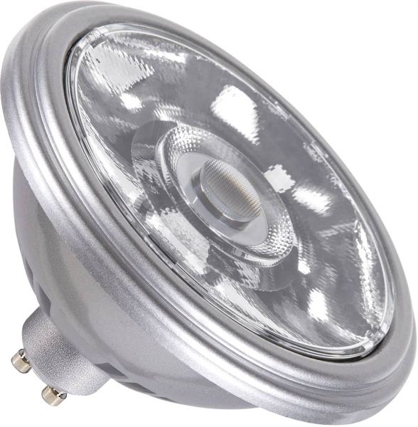 SLV QPAR111 GU10, LED Leuchtmittel silber 12,5W 3000K CRI90 10°