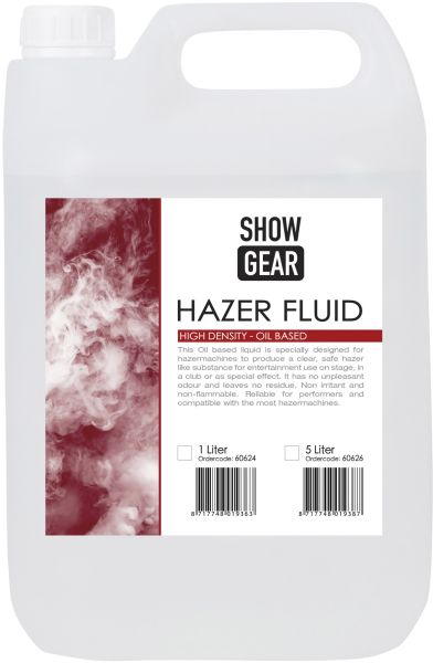 Showtec Hazer Fluid  5 L, Gebrauchsfertig auf Ölbasis