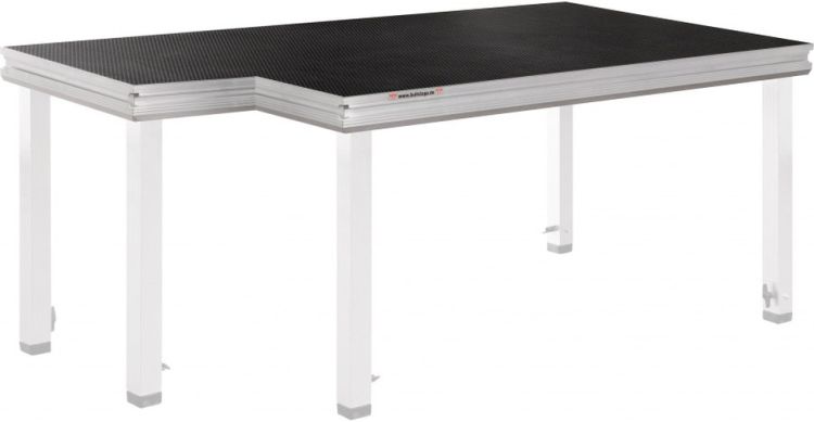 Bullstage TourDeck - Podest 2x1 m Hexa Schwarz m. Aussparung rechts