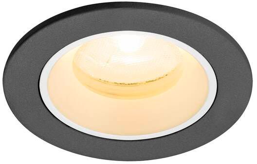 SLV NUMINOS® XS, Deckeneinbauleuchte, 3000 K, 20°, IP20, rund, schwarz / weiß