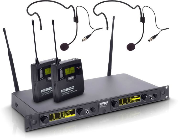 LD Systems WIN42BPH2B5 Funkmikrofon mit 2x Belt Pack und 2x Headset