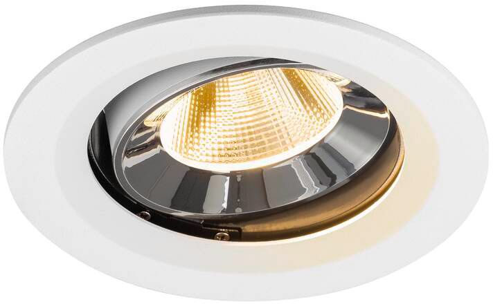 SLV NUMINOS® MOVE M, Deckeneinbauleuchte weiß/chrom 3000 K 20°