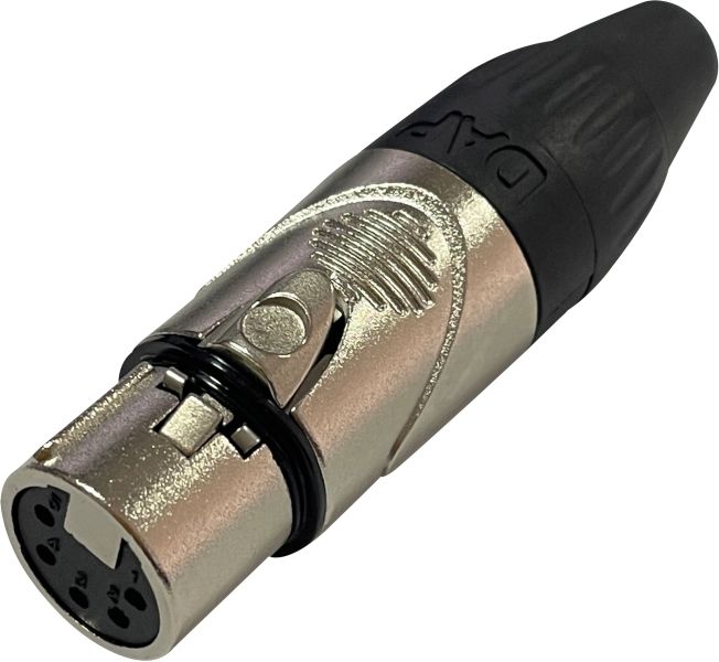 DAP-Audio XLR 5P X-Typ – weiblich, schwarze Endkappe, Nickelgehäuse