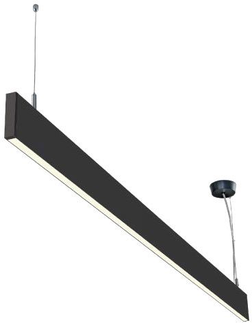 ISOLED LED Hängeleuchte Linear Up+Down 600, 25W, prismatisch, linear-verbindbar, schwarz, warmweiß -B-Stock-