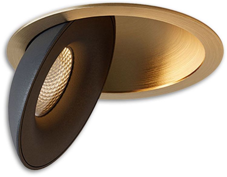 ISOLED LED Einbauleuchte Sphere gold/schwarz, 2700K, 10W, CRI90, dimmbar