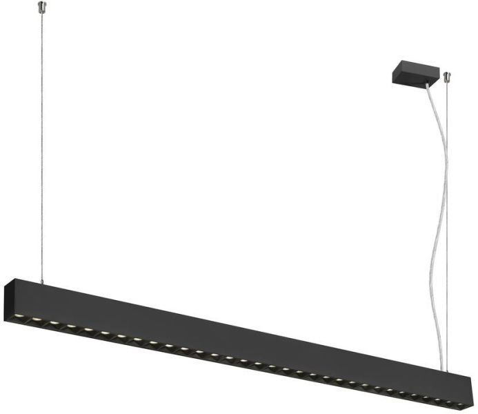 SLV GLENOS® PRO, Pendelleuchte, 1,2m, DALI, UGR16, Pendellänge 210 cm, 4000K, 75°, schwarz