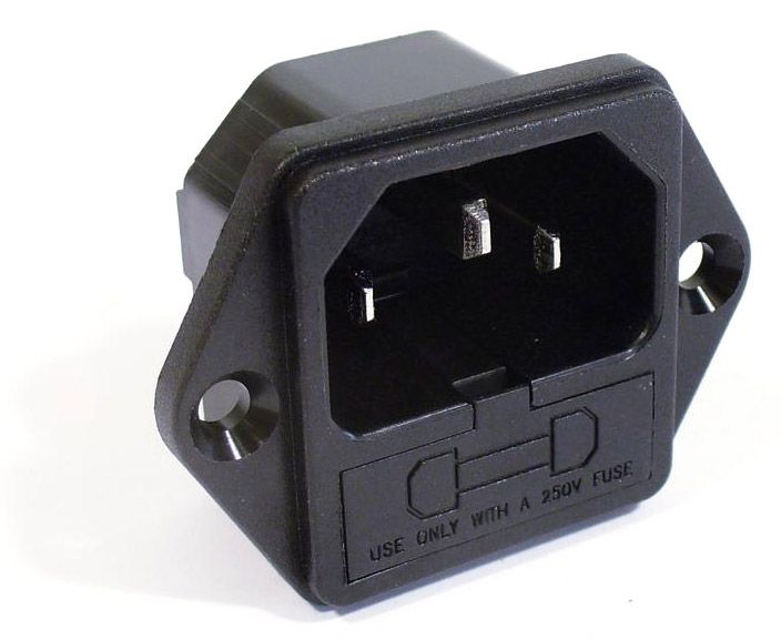 FUTURELIGHT Einbaustecker (Kaltgeräte) m. Sicher. 10A