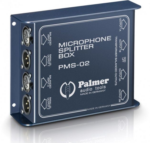 Palmer Pro PMS 02 Mikrofon Splitter 2 Kanal