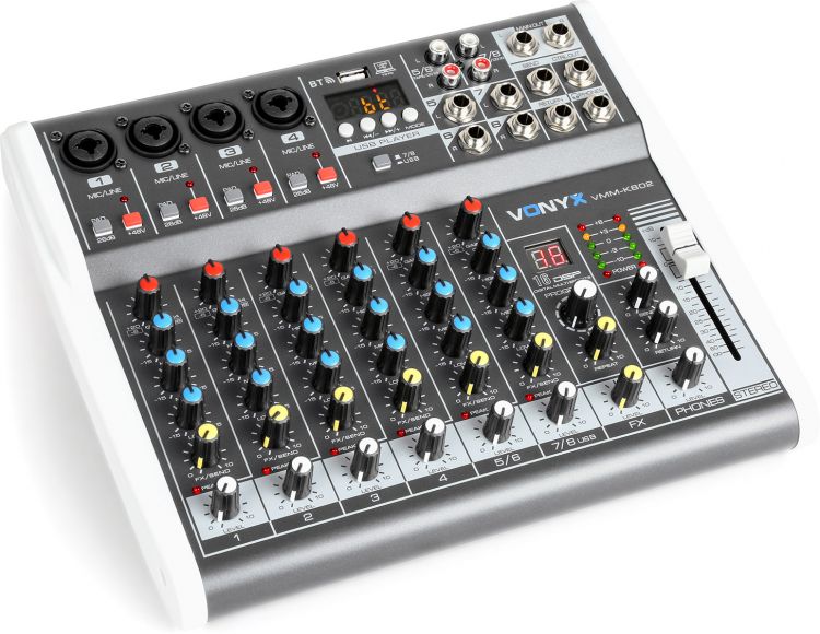 Vonyx VMM-K802 8-Kanal-Musikmischpult mit DSP