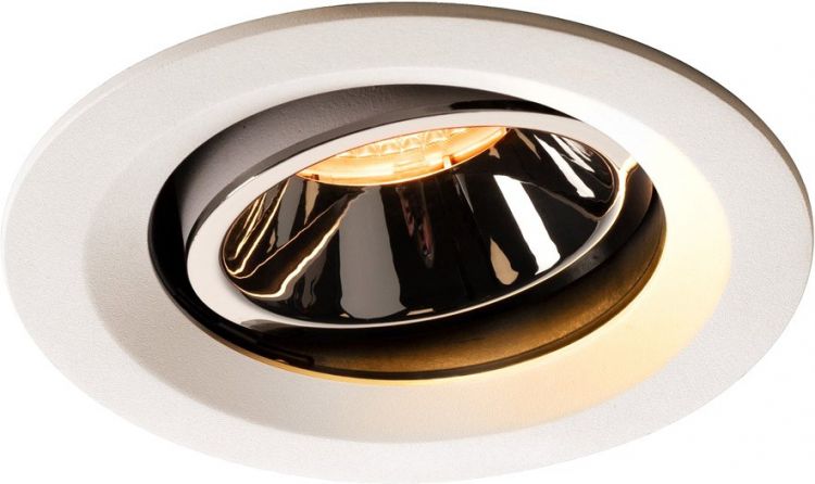 SLV NUMINOS, encastré de plafond intérieur, 40°, blanc/chrome, LED, 2700K, orientable
