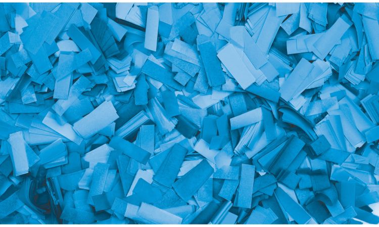 Showtec Show Konfetti Rechteckig 55 x 17mm Hell Blau, 1 kg