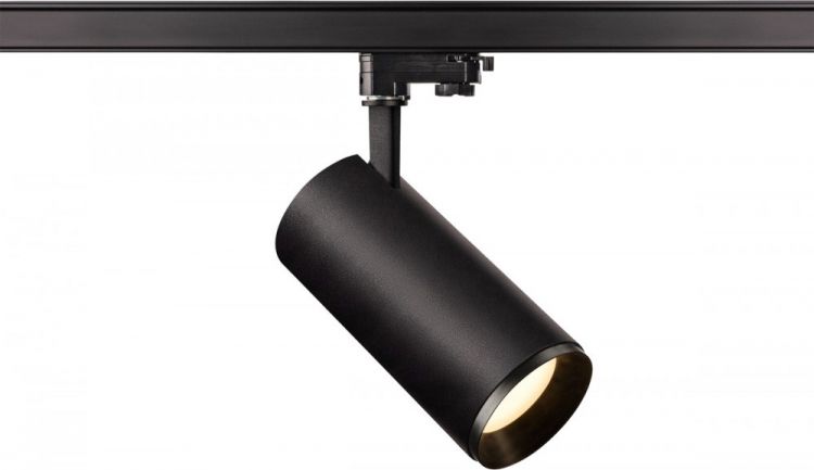 SLV 3~ NUMINOS® PHASE L, luminaria con sistema trifásico negro/negro 3000 K 36°