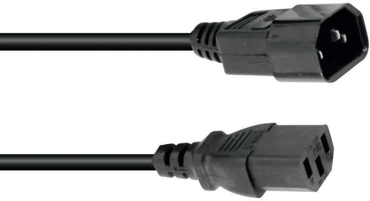 OMNITRONIC Kaltgeräte Verlängerung 3x0,75 0,6m sw