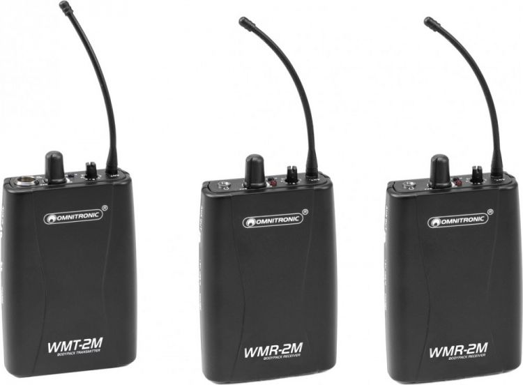 OMNITRONIC Set WMT-2M UHF-Sender + 2x WMR-2M UHF-Empfänger