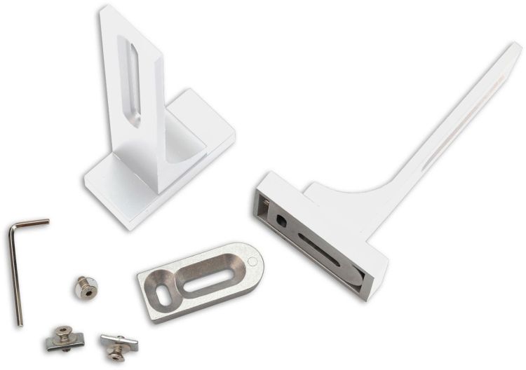 ISOLED Wandausleger für Gardinenprofile, lang, 2 Stück, weiß