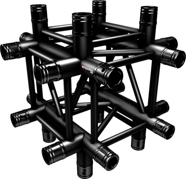 Naxpro-Truss FD 34 C65 90° 6 Weg Winkel
RAL9005 - Schwarz - Seidenmatt