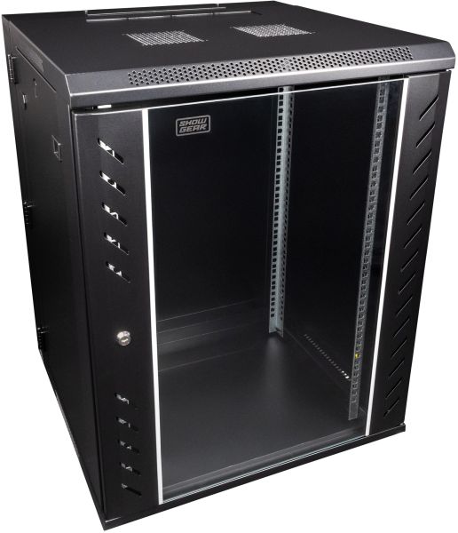 Showgear RCA-WMH-15 15U 19" Patch Panel Rack, Wandmontage, aufklappbare Rückseite