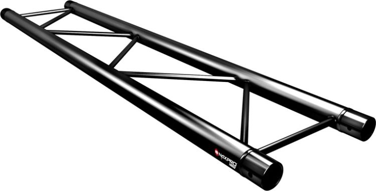 Naxpro-Truss FD 22 Strecke 75 cm RAL9005 - Schwarz - Seidenmatt -B-Stock-