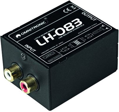 OMNITRONIC LH-083 Stereo-Isolator RCA S
