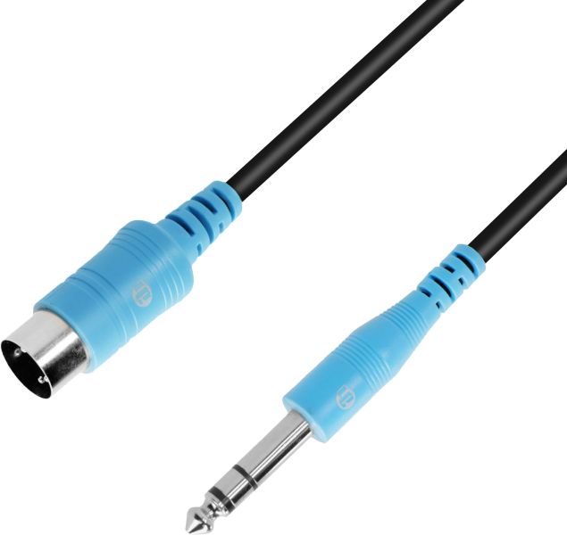 Adam Hall Cables 3 STAR B VMIDI 0300 - TRS Midi Kabel (Typ A) 6,3 mm Klinke TRS auf Midi 5-Pol, 3 m