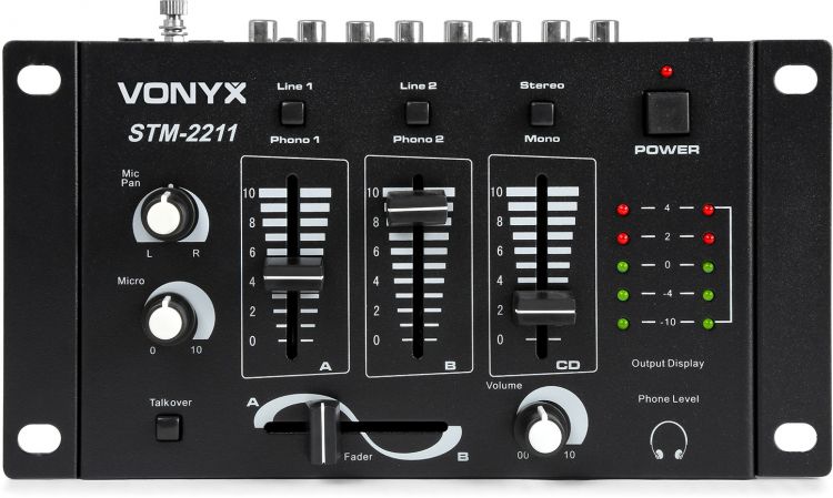 Vonyx STM-2211B 4-Kanal-Mischpult Schwarz