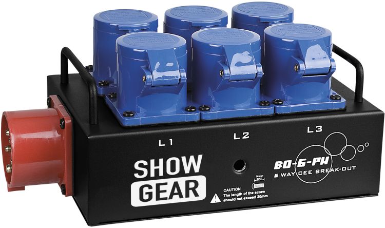 Showtec BO-6-PWC CEE 16A zu 6x CEE 16A