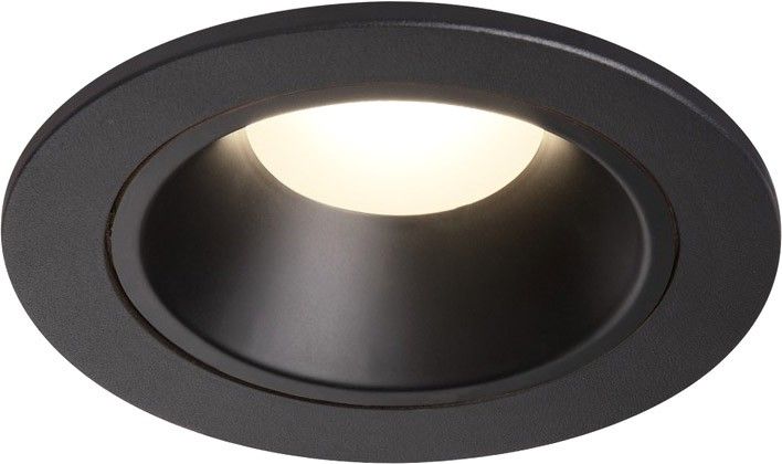SLV NUMINOS® DL S, Indoor, luminaria empotrada de techo led negro/negro 4000 K 20° con resortes