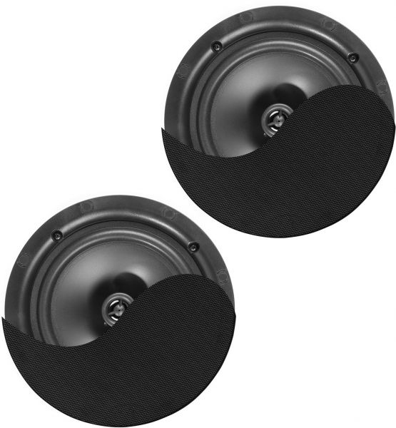Power Dynamics NCBT8B Verstärktes Low Profile Deckenlautsprecherset BT 8" Schwarz
