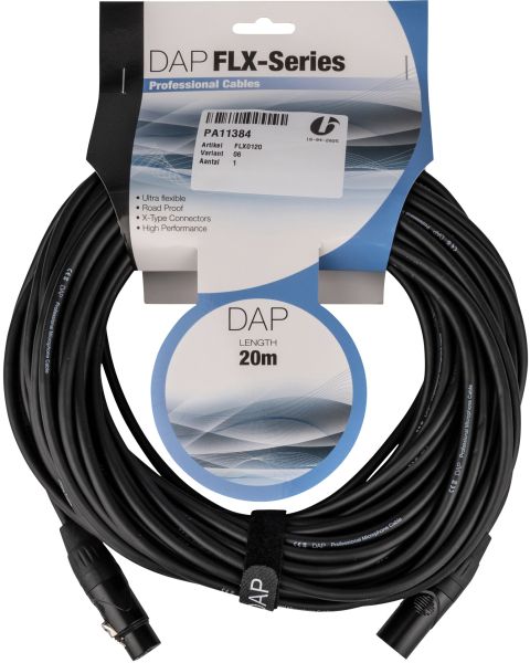 DAP-Audio FLX01 – symmetrisch, XLR/M 3-polig auf XLR/F 3-polig, X-Typ, 20 m