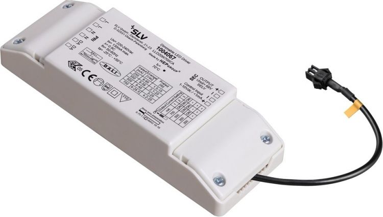 SLV Alimentation LED, intérieur, blanc, 250/350/500/700mA, 1,2-20W, variable Dali