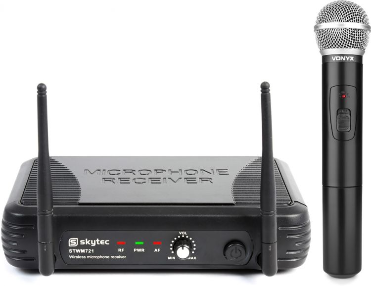 Skytec STWM721 Drahtloses 1-Kanal-UHF-Mikrofonsystem