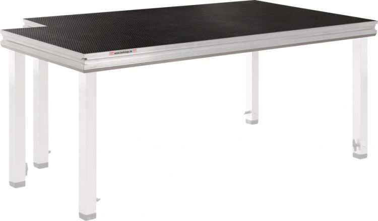 Bullstage TourDeck - Podest 2x1 m Hexa Schwarz m. Aussparung li. -B-Stock-