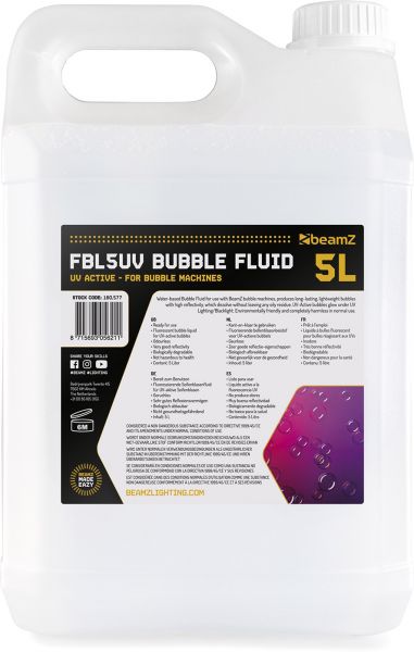 beamZ FBL5UV Blasenflüssigkeit 5L UV-aktiv