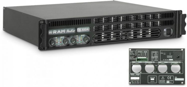 Ram Audio S 3004 GPIO PA Endstufe 4 x 700 W 2 Ohm inkl. GPIO-Modul