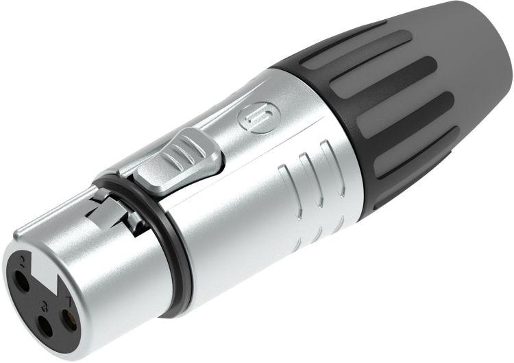 SEETRONIC XLR-3P-Stecker – Buchse, silberne Kontakte – Gehäuse aus Zink