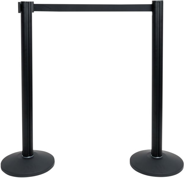 Showgear 2 m Adjustable Crowd Barrier PRO Set, schwarz