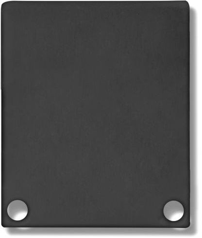 ISOLED Endkappe EC44 Alu schwarz RAL 9005 für SURF/DIVE24 FLAT mit COVER11, 2 STK, inkl. Schraube